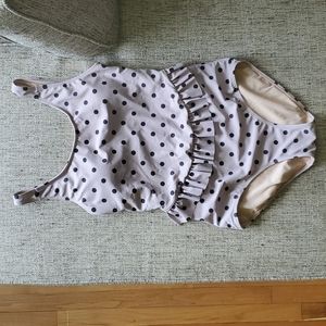 KJ Black Dots Ruffle Waist Suit